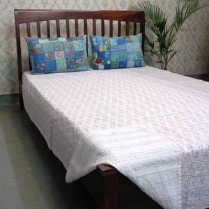 <b>Indian</b> Hand Block Printed Cotton Kantha Twin Quilt <b>Throw</b> 150x220 cm Hand Embroidered Handmade Bedspread Boho Home Decor Supplier - Product Image 4