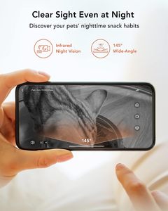 เครื่องให้อาหารสัตว์เลี้ยงอัจฉริยะ PETLIBRO พร้อมวิดีโอความละเอียด 1080P HD, ระบบมองเห็นในเวลากลางคืน, การเชื่อมต่อ 5G WiFi และระบบเสียงสองทาง - Product Image 3