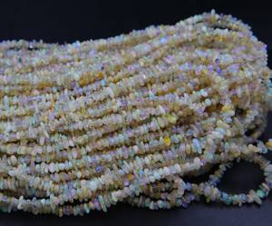 Perles d'opale éthiopienne naturelle multicolore à reflets multiples, opale de forme fantaisie lisse, environ [taille en cm]. 7x3MM à 4x3MM Longueur de 16 pouces - Product Image 5