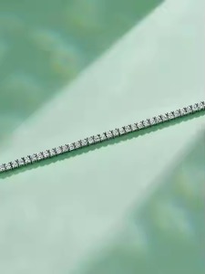 High Quality Tennis Bracelet Diamond Bracelet Bridal Linked VVS Silver Plated 18k White Gold Chain. Moissanite Bracelets Bangles - Product Image 2