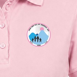 เสื้อโปโลปักลาย Pink Jack & Jill Crest แขนสั้น คอปก ติดกระดุมด้านหน้า น้ำหนักเบา สวมใส่สบาย เหมาะสำหรับทีมสโมสร - Product Image 5