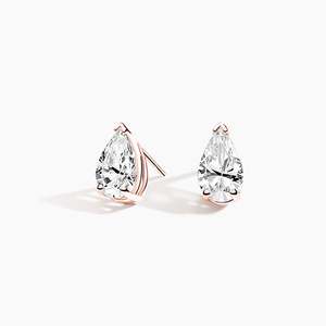 Pendientes de Diamantes Cultivados en Laboratorio con Corte de Pera de Tres Puntas, Plata de Ley 925, 1 Quilate, Certificados por IGI - Product Image 5
