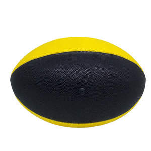 Balón de rugby de construcción duradera con acabado texturizado, adecuado para entrenamiento, recreación, práctica en interiores y exteriores. - Product Image 1