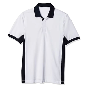 Polo pour homme en gros, couleur blanc classique, design personnalisé, qualité promotionnelle, coton respirant, grandes tailles - Product Image 1