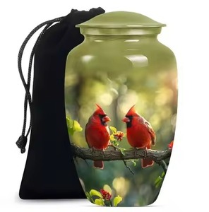 Urne adulte de crémation d'ailes d'ange d'argent et de coeur pour les cendres humaines Grande urne avec sac gratuit - Product Image 6