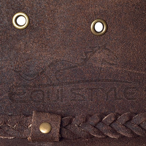 Chapeau de cowboy western marron en cuir camel de haute qualité avec bande tressée, faible MOQ, couvre-chef d'extérieur, chapeaux australiens pour hommes - Product Image 3