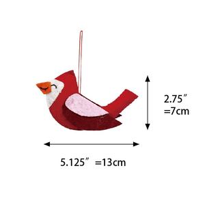 Handmade <b>Wool</b> Felt Bird Christmas <b>Ball</b> & Tree Ornaments Elegant Christmas Decorations - Product Image 2