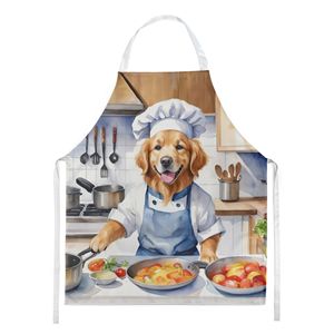 Delantal de Chef Golden Retriever Multicolor grande Unisex para cocina, manualidades para hornear, jardinería, para adultos (hombres/mujeres) - Product Image 1
