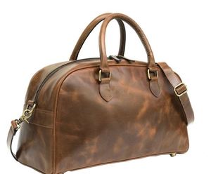 Sac de voyage multifonctionnel en cuir véritable marron fait main pour homme, style week-end pliable, couleur et logo personnalisés - Product Image 2