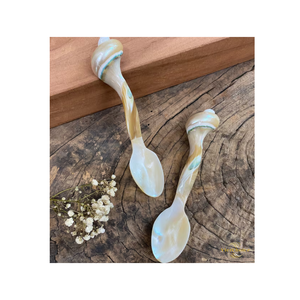Cuchara de Concha de Perla Natural Hecha a Mano, Vajilla Ecológica, Elegante Cuchara de Madreperla para Comer y para Postre - Product Image 4