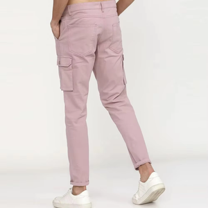 Pantalons cargo en toile décontractés sur mesure pour hommes - Pantalons de travail longs pour l'extérieur avec poches latérales et grandes poches - Product Image 2
