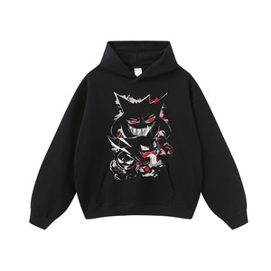 High Street print <b>vintage</b> retro hooded <b>sweatshirt</b> for men and women vibe hip-hop personality casual <b>oversized</b> hooded shirt - Product Image 3