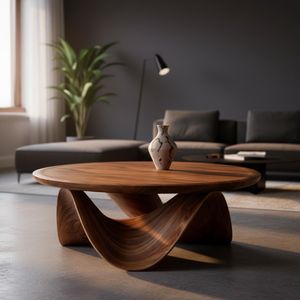 Aqdus Saleem |   Mesa de Centro de Madera Artesanal Estilo Antiguo Personalizada KAYANN, Madera Natural para Sala de Estar Moderna, Regalo de Inauguración de Casa - Product Image 4