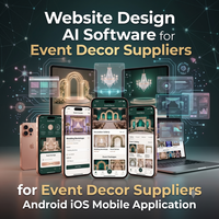 Software de IA para Diseño de Sitios Web para Proveedores de Decoración de Eventos, Aplicación Móvil para Android e iOS, Plugin para WordPress y Shopify, Software de IA para ERP y CRM