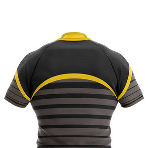 Tenue de rugby abordable pour les sports d'équipe, tissu polyester à séchage rapide, col rond, coupe ajustée, maillots de rugby en gros - Product Image 5