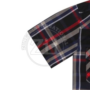 Chemise habillée pour homme en flanelle à carreaux, anti-chaleur, protection ignifuge, 100% coton, manches courtes, boutonnée, épaules tombantes, protection contre la vapeur - Product Image 5