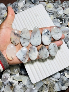 Cabochons d'agate dendritique 100% naturels, magnifiques perles de pierres précieuses en cristal en vrac pour la fabrication de bijoux, approvisionnement en gros d'agate - Product Image 2