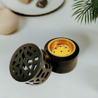Brûleur d'encens indien religieux décoratif en bois, design complexe, fait main, personnalisable, haute qualité, livraison rapide SS