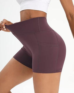 Women's High Quality Breathable Quick Dry Polyester/Cotton Blend High Waist <b>Yoga</b> <b>Shorts</b> New Summer Sport Casual Drawstring - Product Image 5
