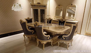 Meubles de salle à manger victoriens royaux fabriqués à la main ensemble de salle à manger antique sculpté à la main de luxe en bois de teck de Style moderne pour un usage domestique - Product Image 2