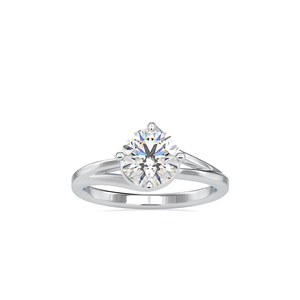 Round Brilliant Cut Moissanite Diamond <b>Split</b> Shank Bypass Is An Ideal Classic Gift For Modern Women <b>Ring</b> - Product Image 5