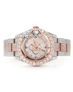 Luxury Round Dial Moissanite Watch Men Full Diamond Bracelet Wristwatch - Product Image 1