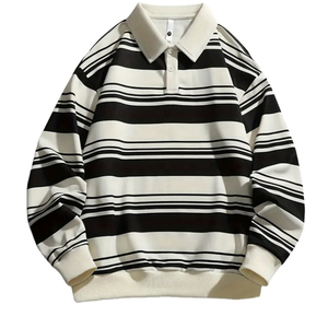 Camiseta Polo de Manga Larga para Hombre, Multicolor y con Diversos Diseños, Estilo Rugby Casual, Personalizable - Product Image 4