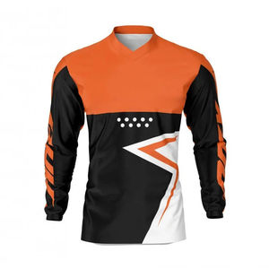 Maillots de motocross personnalisés sublimés, maillots de VTT grande taille en polyester/spandex, respirants et à séchage rapide, pour la moto - Product Image 1