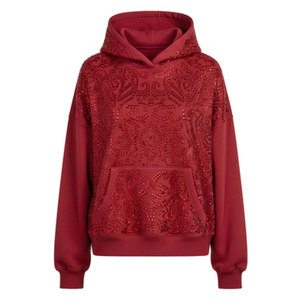 Sweat-shirts à capuche pour femmes avec strass, design personnalisé, haute qualité, basiques, couleur unie, grandes tailles - Product Image 1