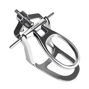 Articulador dental cromado de arco medio-bajo con bisagra, instrumento para prótesis, modelo protésico ajustable para laboratorio dental - Product Image 1