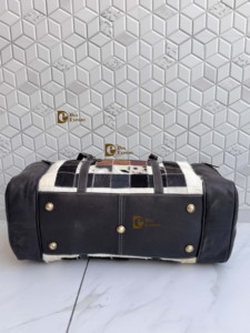 กระเป๋าเดินทางหนังวัวลายตะวันตก ดีไซน์ลายตาราง ทำมือ กระเป๋าเดินทางแบบ unisex ใช้ได้หลากหลาย ขนาดใหญ่ - Product Image 3