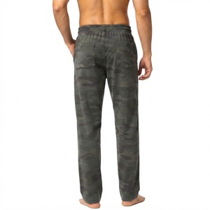Pantalon de survêtement camouflage pour homme, taille élastique avec cordon de serrage, coupe décontractée ample, en coton respirant avec poches, style printemps - Product Image 2