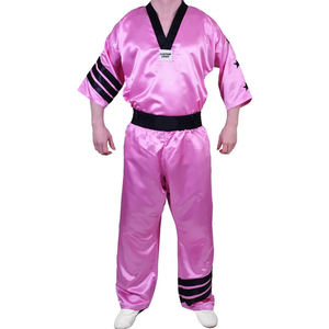 ชุดยูโดสีชมพูและสีดำ สวมใส่สบาย เหมาะสำหรับคาราเต้ เทควันโด ปรับแต่งได้ ใช้ได้ทั้งชายและหญิง สำหรับฝึกซ้อมและการแข่งขัน - Product Image 1