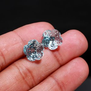 Topacio Azul Cielo Natural, Corte Pera, 10 mm, Gema Suelta para Joyería, Alta Calidad, Tamaño Calibrado - Product Image 5
