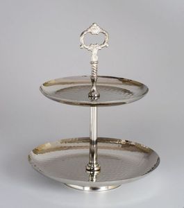 TQC Aluminum Casted 2-Tier Cake Stand Customized Size Eco-Friendly <b>Oven</b> & Microwave Safe Shape for Cupcake Pastries <b>Tabletop</b> - Product Image 6