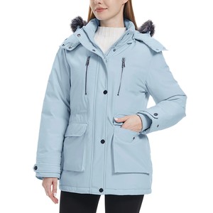 <b>Women's</b> Belted Winter <b>Parka</b> Jacket Warm Hooded Coat Insulated Fashion Outdoor Outerwear Wholesale Manufacturer Warm Winter - Product Image 5