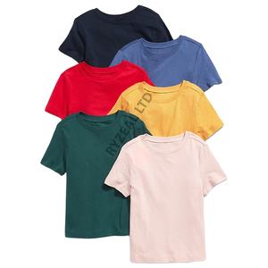 Camiseta de Manga Corta para Niños, Cuello Redondo, Color Personalizado, 100% Algodón, Precio Competitivo, Corte Regular, Color Durazno - Product Image 2