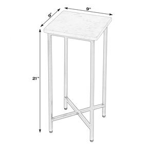 Mesa Auxiliar de Diseño Delgado con Superficie Cuadrada Elevada, Estructura Soldada con Precisión, Soporte Cruzado Estable y Estilo Moderno para Sala de Estar - Product Image 4