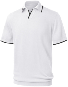 Polo homme en coton 100% de haute qualité, été, uni, logo personnalisé, broderie, coupe ample, fabriqué par HS - Product Image 1
