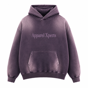 Sweat-shirt à capuche surdimensionné personnalisé effet délavé, en molleton de coton épais, style streetwear vintage - Product Image 1
