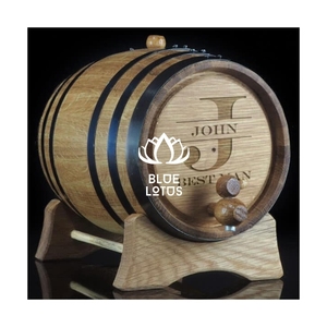 Fût en bois de chêne massif, idéal pour distribuer du délicieux miel et des boissons savoureuses, et pour conserver des boissons de qualité, flacon rond hermétique. - Product Image 3