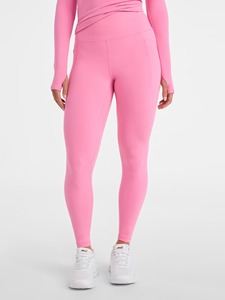 Leggings roses à taille haute sans couture, longueur intégrale, sportifs, tricotés, extensibles, pour femmes - Product Image 1