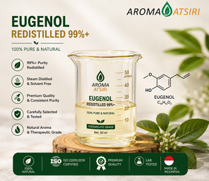 Aceite Esencial de Eugenol Aromático Atsiri 99%+ Redestilado por Vapor, Puro, Natural, Grado Terapéutico, 50 ml - Product Image 1