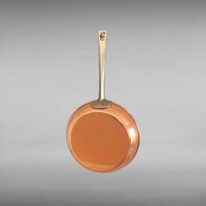 Poêle de Chef en Cuivre Premium avec Poignée en Laiton, Poêle à Frire Martelée à la Main pour la Cuisine Quotidienne et le Service à Domicile ou à l'Hôtel - Product Image 1