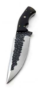 Couteau utilitaire à lame fixe en acier carbone artisanal, manche en bois noir personnalisé - Product Image 5