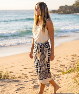 Traditional Bagru Print Cotton Pareo Beachwear Boho Exporter India Premium Quality <b>Sarong</b> Wholesale Supplier Geometric Floral - Product Image 5