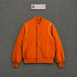 Blouson universitaire moderne orange tendance, léger, pour le quotidien, style streetwear, blouson universitaire moderne, boutons de qualité supérieure, style décontracté, vêtement d'automne, taille régulière - Product Image 5