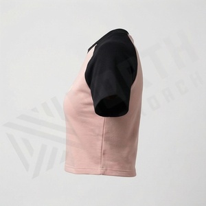เสื้อครอปท็อปผู้หญิงผ้าฝ้ายสีตามสั่ง แขนเสื้อแบบแร็กแลน พิมพ์ลายรักษ์โลก สไตล์สตรีทแวร์ สำหรับออกกำลังกาย ฟิตเนส ยิม แอคทีฟแวร์ - Product Image 3