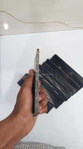 Placa de Cuerno de Búfalo Negro Tallada de la Mejor Calidad con Detalles Blancos para Mangos de Cuchillos o Bloques de Cuerno de Búfalo - Product Image 4