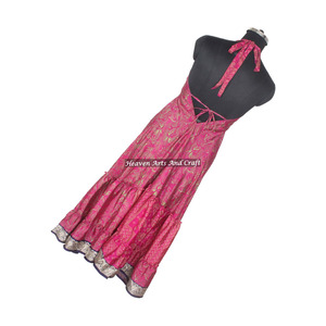 Nuevo Vestido Largo Bohemio Exclusivo, Vestidos de Sari Tradicionales Vintage, Vestido de Noche Elegante sin Mangas para Damas, Vestidos de Noche para Mujer - Product Image 4